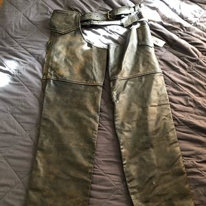 Milwaukee Unisex Brown Leather Chaps:XL